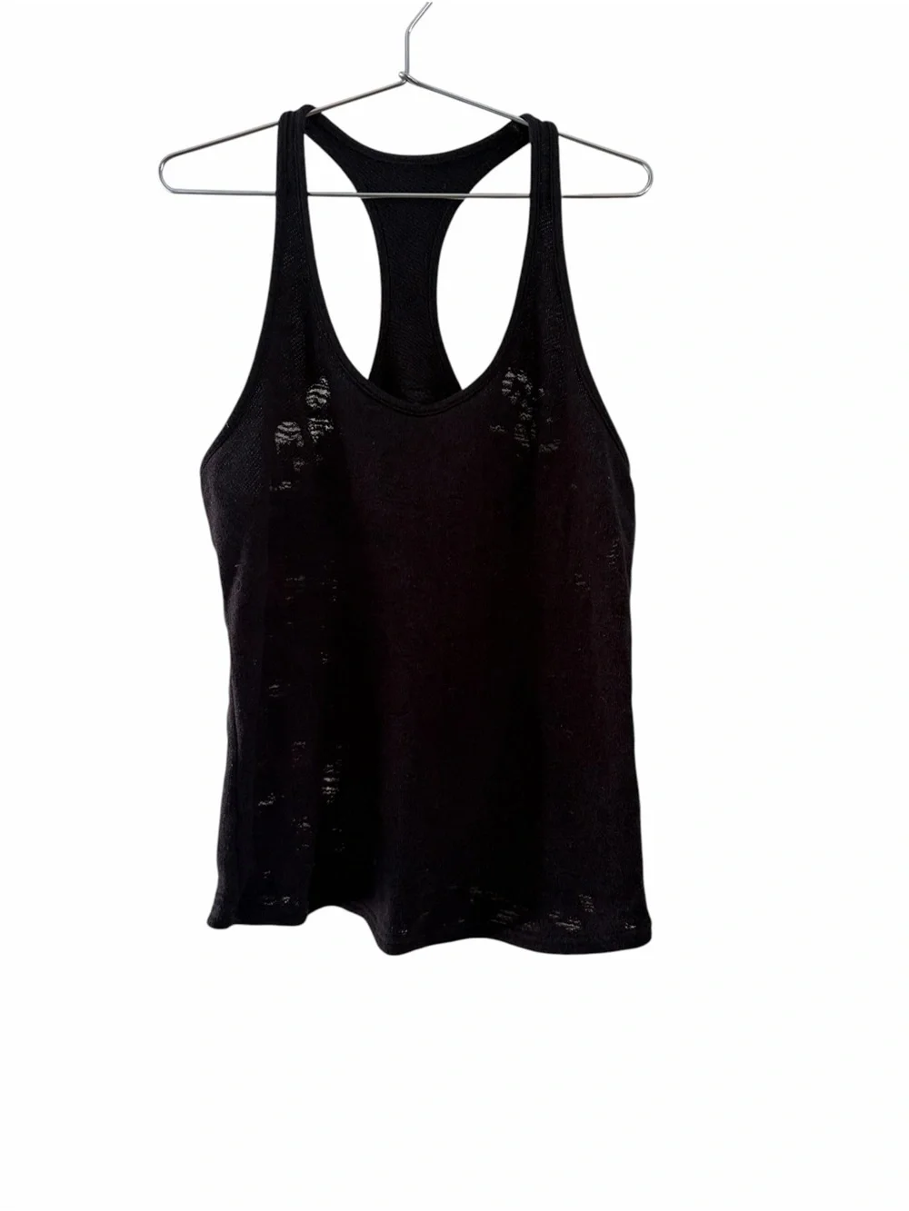 Alo Black Racerback Tank Top - Women's Casual athleisure tank